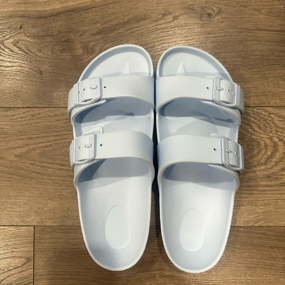Target White Double-Strap Sandals